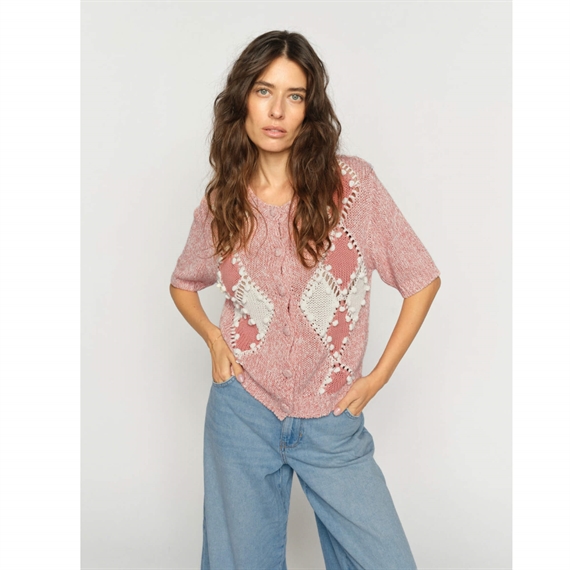 Mos Mosh Elio Knit Cardigan, Peachy